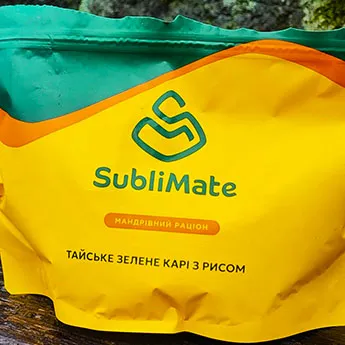 Сублімована їжа SubliMate — тайське зелене карі з рисом у зручному пакованні