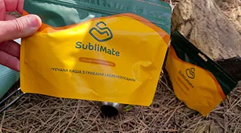 Гречана каша з грибами SubliMate як зручна їжа з собою для подорожей