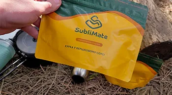 Сублімована їжа SubliMate для подорожей Курка у вершковому соусі SubliMate як сублімована їжа для походів і відпочинку